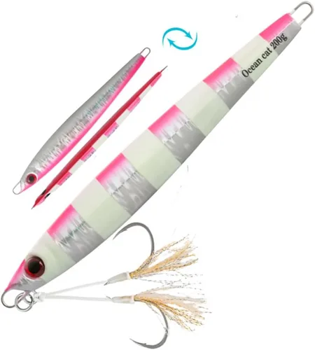 Miniatura 39 de OCEAN CAT Jigs de pesca de agua salada en alta mar Jigging de velocidad de lanzamiento lento señuelos vertical Jigging vertical Plantilla de otoño