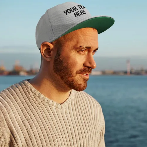 Miniatura 4 de Sombreros Snapback para hombres y mujeres con texto personalizado y letra plana