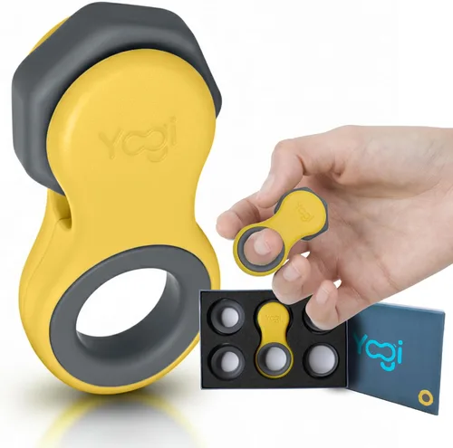 Miniatura 12 de Yogi Fidget Toy para adultos y niños – Juguete sensorial para aliviar el estrés con 5 anillos de silicona para los dedos – Fidget silencioso