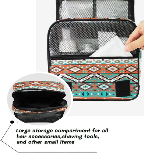 Miniatura 6 de Neceser colgante con calavera, piña, arco iris, baloncesto, portátil, para viajes, cosméticos, maquillaje, baño, ducha, afeitado, bolsa organizadora