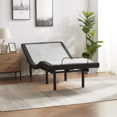 Miniatura 12 de Nestl Marco de Cama Ajustable, Marco de Cama de Masaje Ajustable de Espacio Cero, Base de Cama Ajustable con Masaje de Cabeza y Pies, Control Remoto