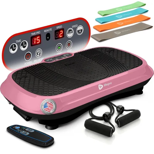 Miniatura 16 de LifePro Waver - Máquina de ejercicios con placa vibratoria – Vibración de alta intensidad para la activación muscular, plataforma vibratoria de Gris