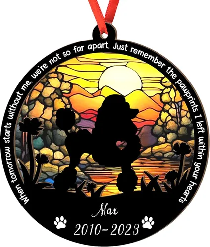 Miniatura 47 de Adorno personalizado para atrapasoles de sabueso afgano, adorno de Navidad de sabueso afgano – Regalo para perro amante, sabueso afgano