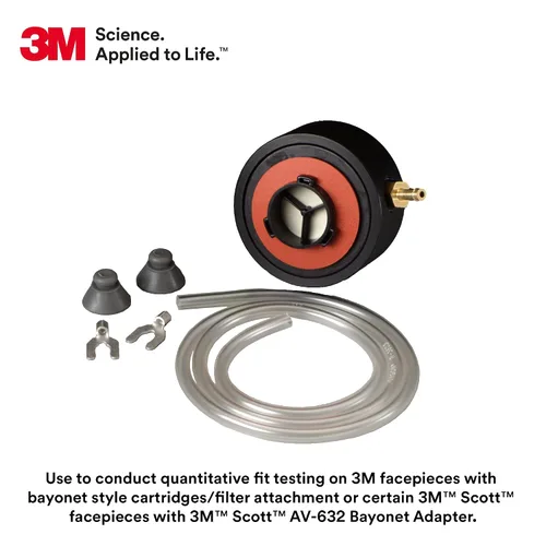 Miniatura 3 de 3M Fit Test Adapter 601, paquete de 1, prueba de ajuste de respirador reutilizable, OSHA