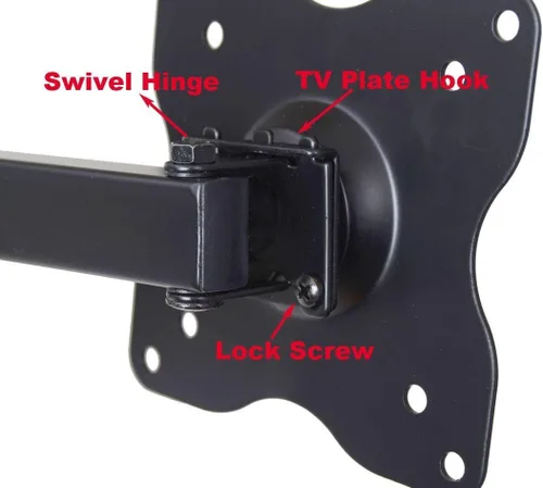 Miniatura 4 de VideoSecu Soporte de pared para TV con brazo articulado, mejor para 12, 13, 15, 17, 19, 20, 22, 23, 24 pulgadas, algunos modelos de hasta 26 x 27