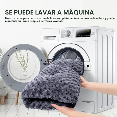 Miniatura 5 de KSIIA Cama Lavable para Perros Cama de Felpa de Lujo para Jaula de Perros Almohadilla Cómoda para Perrera Alfombrilla Antideslizante para Dormir