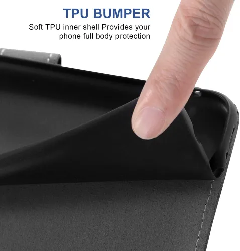 Miniatura 8 de Asuwish Funda compatible con Motorola Moto Edge 5G 2020 y protector de pantalla de vidrio templado, soporte para tarjetas de crédito, soporte