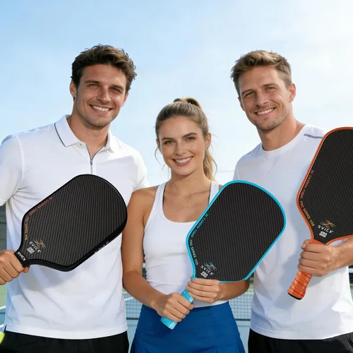 Miniatura 2 de Carbon Fiber Pickleball Paddle 16mm – Professional Pickleball Paddles with Superior Control, Power & Spin – Extended Handle for Two-Handed Grip