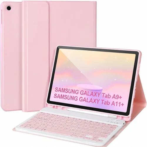 Miniatura 9 de Funda de teclado para Samsung Galaxy Tab A9+/Plus de 11 pulgadas 2023 (SM-X210/X216/X218), funda con teclado para Samsung Tab A9+ con soporte para S