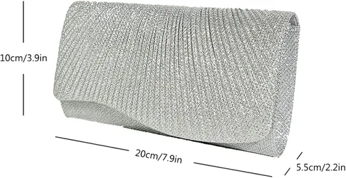 Miniatura 2 de AIJUN Clutch Purses for Women Sequin Envelope Evening Bag Party Prom Purse Bride Wedding Handbag with Chain
