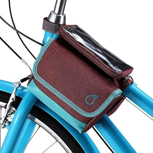 Miniatura 7 de sixthreezero Bolsa de bicicleta de montaje en marco, bolsa universal impermeable para bicicleta, bolsas de almacenamiento de carga de doble cara