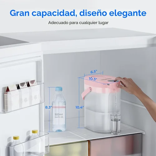 Miniatura 9 de Waterdrop FreshTaste - Jarra eléctrica con filtro de agua, dispensador potente recargable, purificador instantáneo de encimera de 17 tazas, reduce