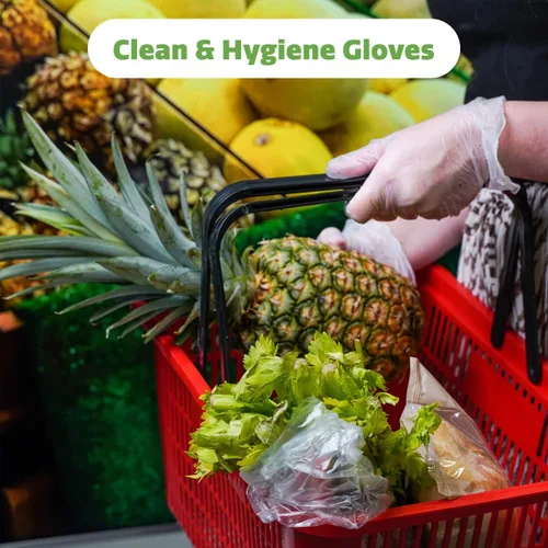 Miniatura 6 de GUSTO Disposable Vinyl Gloves – Clear, Latex-Free, Powder-Free, BPA-Free – Safe for Food Handling, Cooking & Cleaning