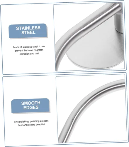 Miniatura 8 de DOITOOL Toallero de mano de baño Anillo de toalla de acero inoxidable Accesorio de baño para el hogar