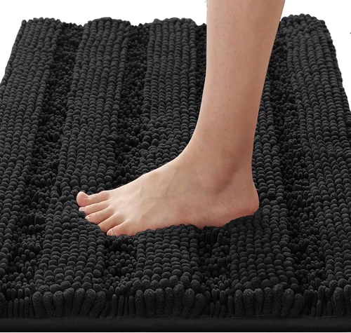 Miniatura 30 de H.VERSAILTEX - Alfombras de baño, juego de 2 piezas, alfombra de contorno para baño, juego de alfombras para inodoro, alfombra antideslizante