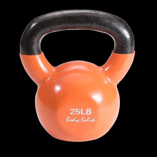 Miniatura 7 de Body-Solid Pesas rusas recubiertas de vinilo con asas de agarre de hervidor, pesas rusas perfectas para entrenamiento con pesas y equipos
