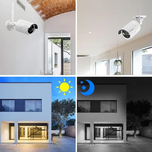 Miniatura 6 de xmartO WB2024-W 2K 3MP WiFi 6 Cámara de seguridad (paquete de 2), lente de 0.142 in, doble banda 2.4G/5GHz, WiFi adicional 6 NVR, micrófono Paquete
