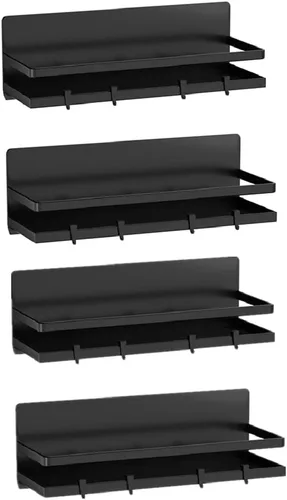Miniatura 8 de Estante magnético para especias para refrigerador, organizador magnético movible, estante de almacenamiento de tarros de condimentos de cocina