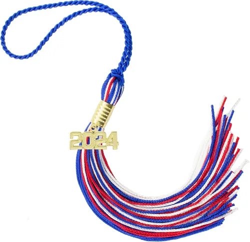Miniatura 81 de Borla de graduación Aqua 2022, todos los colores escolares disponibles, fabricada en Estados Unidos