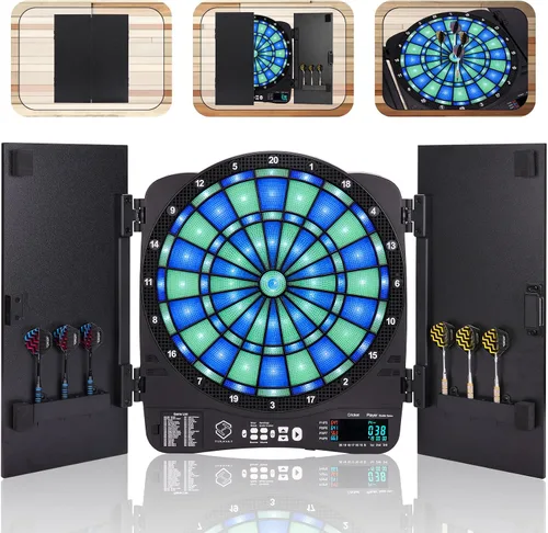 Miniatura 4 de Turnart Electronic Dart Board,13 inch Illuminated Segments Light Based Games Electric Dartboard for Adults Tested Tough Segment for Enhanced