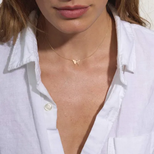 Miniatura 3 de VACRONA - Collar de gargantilla con cuentas delicadas de oro Collar de gargantilla de ojo malvado chapado en oro de 18 quilates Collar de cadena