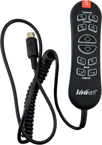 AlveyTech Control remoto de repuesto de 10 botones y 5 pines para silla elevadora Pride VivaLift (versión estándar y temprana Viva Lift 2) -