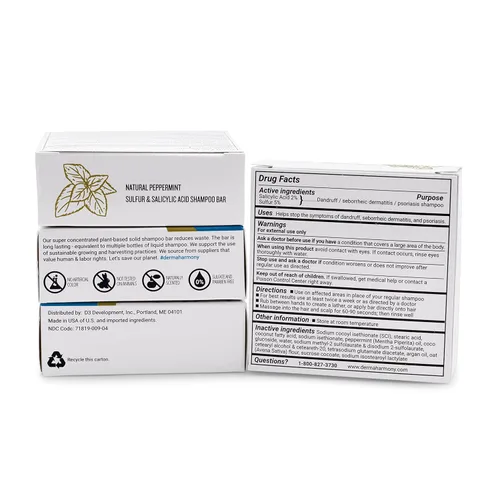 Miniatura 3 de Dermaharmony Barra de champú con ácido salicílico al 5% de azufre y 2% para la caspa (4 oz)