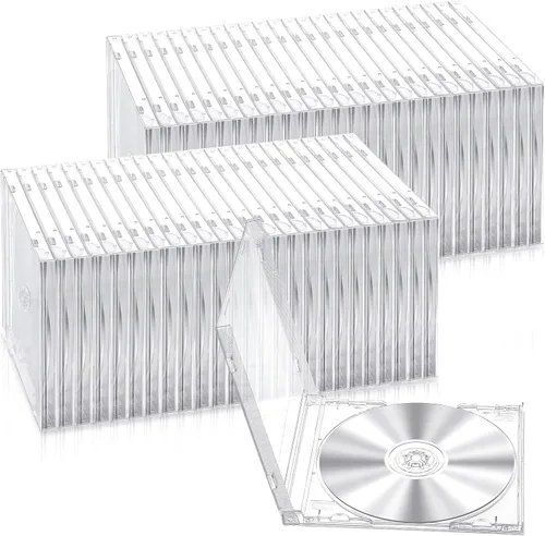 Miniatura 8 de LEIFIDE 50 Piezas Caja de Joya para CD de 10.4 mm de Plástico Transparente, Funda Única para DVD, Funda Estándar para CD/DVD para Protección