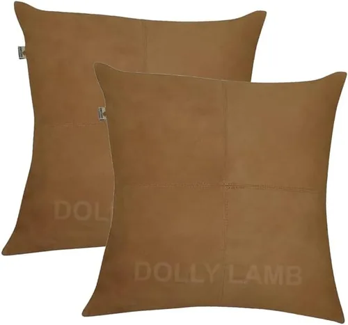 D DOLLY LAMB Funda de almohada de piel de cordero – Funda de cojín para sofá – Fundas decorativas para sala de estar y dormitorio, 18 x 18 pulgadas,