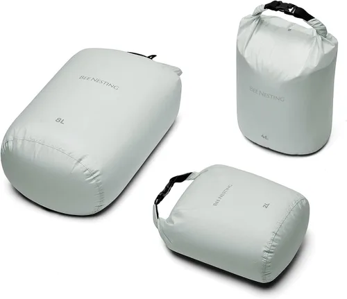 Miniatura 22 de Bee Nesting Juego de bolsas secas ultraligeras para mochileros, saco seco impermeable para camping, senderismo, motocicleta, saco de cosas ligeras