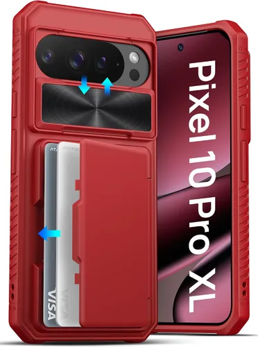 Miniatura 22 de ATATOO Funda tipo cartera para Google Pixel 10 Pro XL, tarjetero integrado (3-5 tarjetas) [bloqueo RFID] y cubierta de cámara deslizante, protección