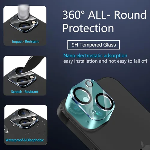 Miniatura 6 de IMBZBK [Eliminación automática de polvo] Paquete de 3 protectores de pantalla para iPhone 13 [6.1 pulgadas], película compatible con fundas, vidrio