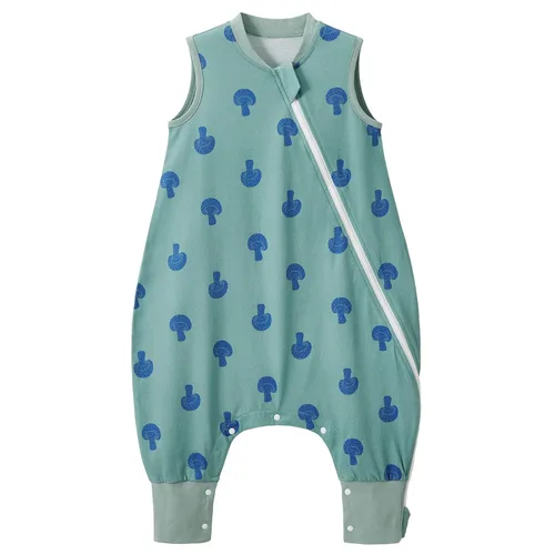 Miniatura 13 de Duomiaomiao Paquete de 2 bolsas de dormir TOG para niños de 6 a 12 meses, 100% algodón, ligero, con pies, transpirable, cómoda manta para niños