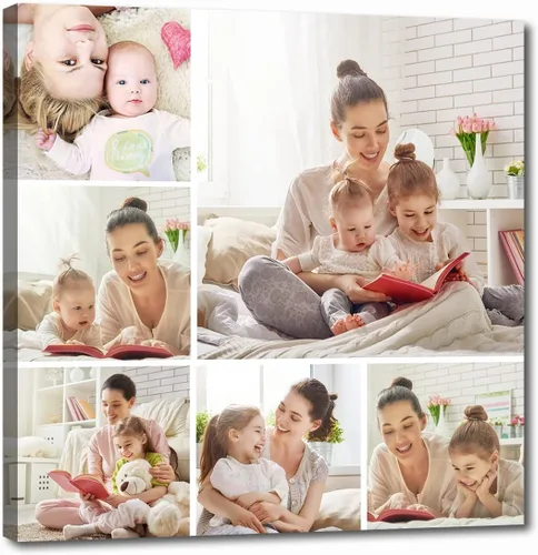 Miniatura 10 de LZIMU Regalos personalizados para el Día del Padre, lienzo impreso con tus fotos, lienzo personalizado para pared, regalos únicos de cumpleaños
