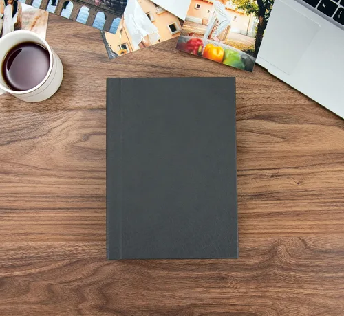 Miniatura 3 de Álbum de fotos pequeño de 4 x 6 con capacidad para 24 unidades, ideal para álbumes de fotos o fotos temáticas (negro/interior blanco)