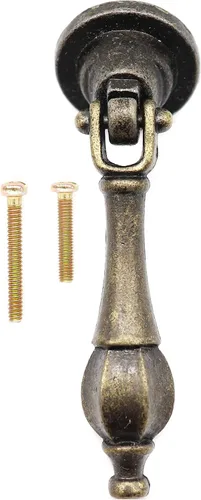 Miniatura 8 de Paquete de 5 pomos negros antiguos de lágrima vintage para armario de cajones de armario