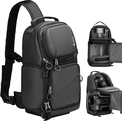 Miniatura 10 de TARION Mochila para cámara Slim Photography - Bolsa compacta para cámara réflex digital de 12.5 L con acceso lateral compartimento para laptop de 14