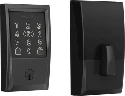 Miniatura 16 de Schlage BE499WB CAM 716 Encode Plus WiFi Cerrojo de seguridad inteligente con cerradura de entrada sin llave y pantalla táctil con moldura Camelot