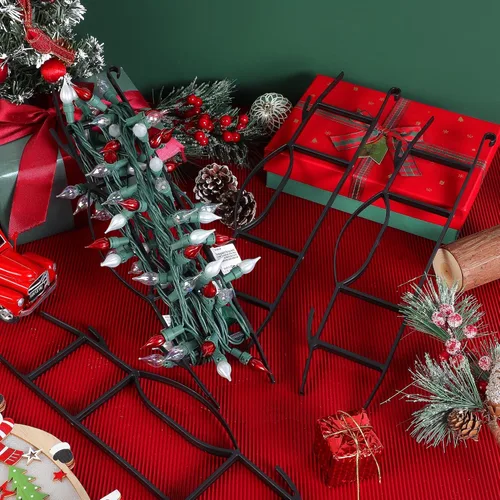 Miniatura 6 de RUODON Paquete de 12 soportes de almacenamiento de luces de Navidad con bolsa de almacenamiento, cuerda colgante, organizador de cuerda para colgar