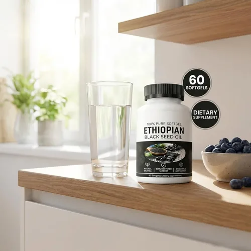 Miniatura 6 de tebazoew Aceite de semilla negra etíope, cápsulas de aceite de semilla negra etíope 4.64% timoquinona, apoyo inmunológico y refuerzo de la digestión