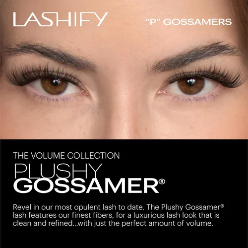 Miniatura 2 de Lashify Plushy - Pestañas postizas de 10 mm de gasa en negro, pestañas falsas fáciles de hacer DIY para un aspecto voluminoso pero aún natural