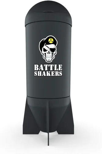 Missile - Botella agitadora con temática militar, taza de proteína a prueba de fugas con compartimento de almacenamiento, mezcla de polvos de