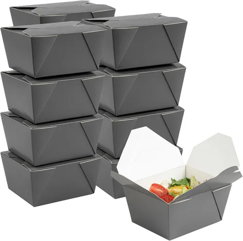 Miniatura 43 de Restaurantware Bio Tek - Cajas para llevar de 30 onzas, 200 loncheras para llevar, cierre de tabulación, resistentes al calor, desechables, de papel