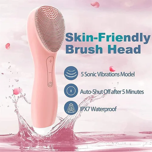 Miniatura 5 de Cepillo de limpieza facial recargable por USB, cepillo facial eléctrico impermeable, limpieza de la piel, modo de limpieza de 5 velocidades, cepillo