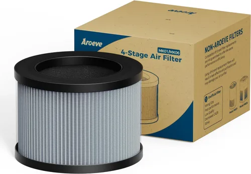 Miniatura 10 de AROEVE MK01 y MK06 Filtro de aire de repuesto 4 en 1 para polen pelo de caspa de mascotas - Versión de caspa de mascotas Verde