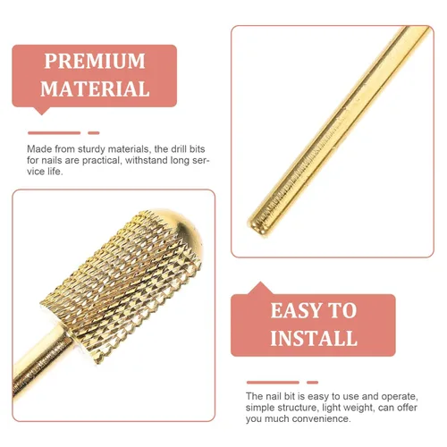 Miniatura 8 de OSALADI Brocas de carburo para uñas, 3 piezas para taladro de uñas, cutícula, brocas para uñas, brocas de carburo para uñas, brocas de uñas de acero