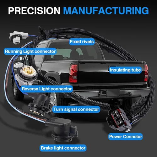 Miniatura 6 de Kit de arnés de cableado directo para luz trasera del lado del pasajero derecho Compatible con Chevy Silverado 1500 1500HD 2500HD 3500 2003-2007