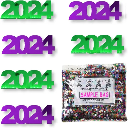 Miniatura 62 de Confetti Year 2024 Negro, Azul Royal Combo - 2 bolsas de media onza (1 oz)
