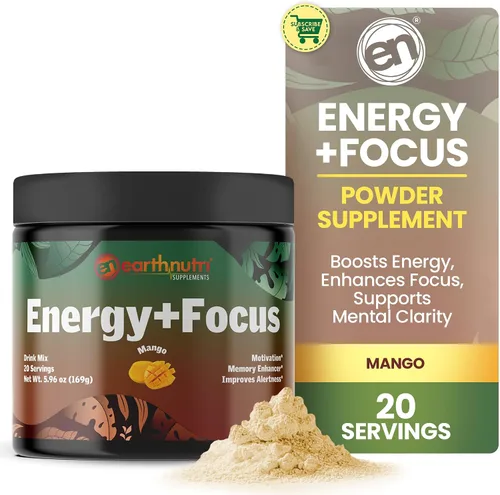 Miniatura 11 de EarthNutri Suplemento Energy + Focus – Aumento de energía y enfoque cerebral y memoria con PeakO2, AlphaSize, Cognizin, PurCaf, Teacrina, Acetil