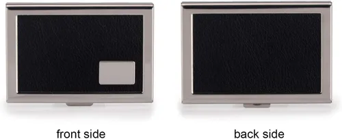 Miniatura 6 de RFID - Tarjetero de acero inoxidable, protector de tarjetas de crédito para hombre y mujer, Negro), EA2702B
